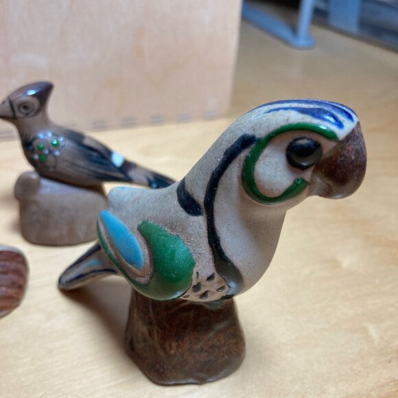 Lot of Tonala Birds Pottery Artist Signed - Picture 5 of 9